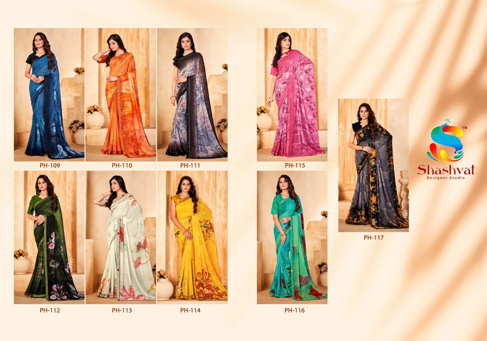 Panchi 2 By Shashvat Digital Printed Designer Bamber Silk Saree Manufacturers